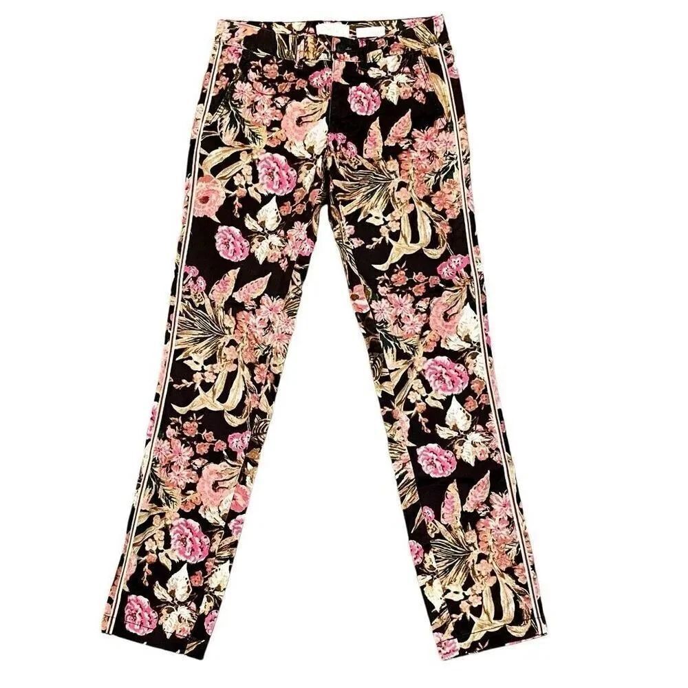 NWT Chino By Anthropologie Floral Relaxed Fit Pants 25